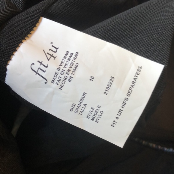 FIT FOR YOU size 16 Floral Scroll Fan V-Neck SMOCKED Ruched Empite Waist $78 NEW - Picture 11 of 15